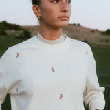 Crewneck Pullover | Azalea Embroidery