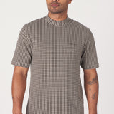 Pique Mock Neck | Checkerboard