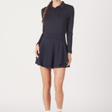 Women's Catalyst Polo L/S | Point Collar | Black Sands