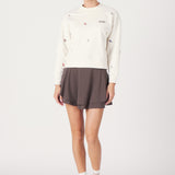 Women's Cloud Mockneck Pullover | Birdie Embroidery