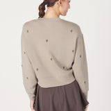 Women's Crewneck Pullover | Snake Embroidery