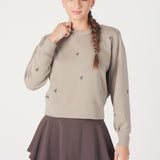 Women's Crewneck Pullover | Snake Embroidery
