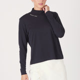 Women's Signature Mock Neck L/S | Black Sands