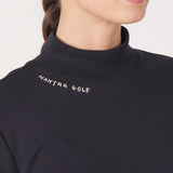 Women's Signature Mock Neck L/S | Black Sands