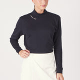 Women's Signature Mock Neck L/S | Black Sands